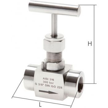 Stainless steel needle shut-off valves, PN 300 (Eco-line)