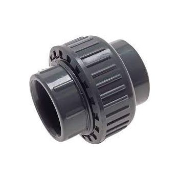 Screw connections with adhesive sockets, PVC-U, PN 16