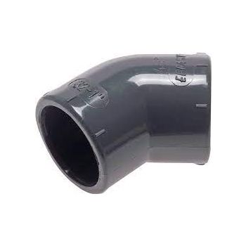 Adhesive sockets 45° angle PVC-U, PN 16