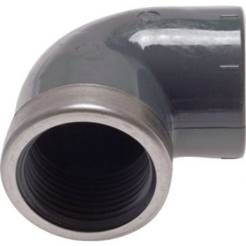 90° Elbow  with adhesive socket & female thread, PVC-U, PN 16