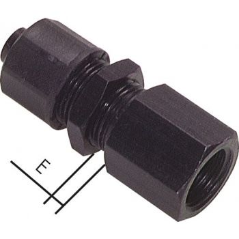 Screwd-on screw connections with bulkhead threads