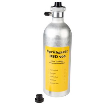 Refillable compressed air spray can