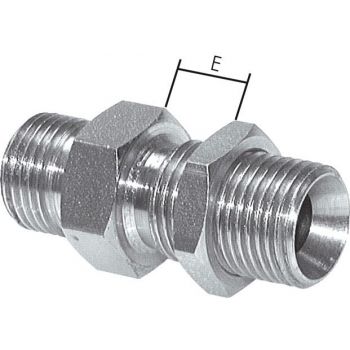 Bulkhead nipple with G-thread (60° BSPT hose nipple, external), up to 475 bar