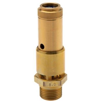 TUV safety valves firmly set and sealed, DN 10 (0.2 - 50 bar)