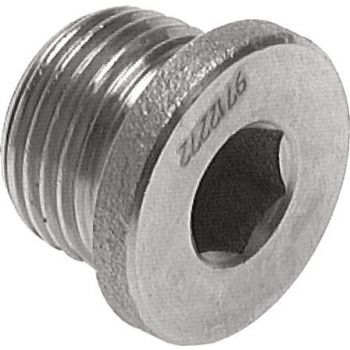 Closing plug with internal hexagon, BSPP thread, up to 40 bar