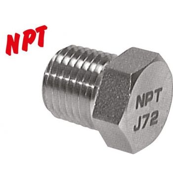 Closing plug with external hexagon, NPT-thread, up to 345 bar