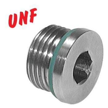 Closing plug with internal hexagon, UNF-thread, up to 630 bar