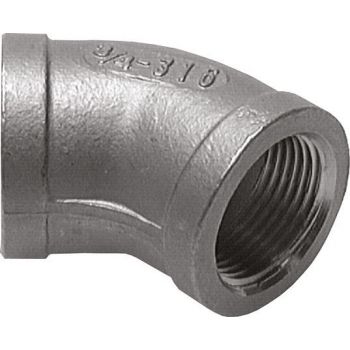 45° Elbow with female thread, up to 25 bar
