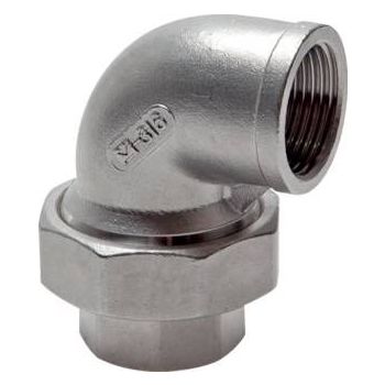 Elbow screw connections with female thread - flat sealing, up to 25 bar