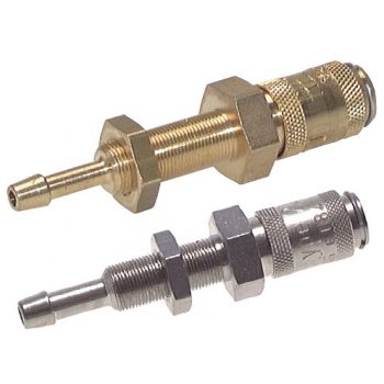 Coupling sockets with hose screw connection and bulkhead thread, NW 2.7