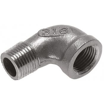 Screw-in elbow 90° with female and male thread (cast), up to 25 bar