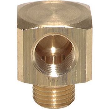 Screw-in elbow 90° with female and male thread, block form, PN 16