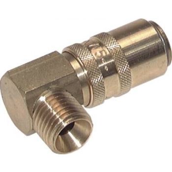 Coupling sockets, male thread 90°, DN 6 (9 mm spigot)
