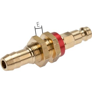 Coded coupling plugs with hose screw connection & bulkhead threads, NW 5