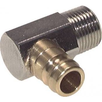 Coupling plugs, male thread 90° without valve, DN 9 (13 mm spigot)