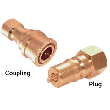 Brass ISO B Coupling and Plug 