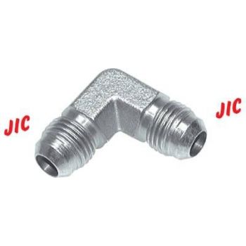 Elbow screw connections 90° with JIC-thread outside), up to 450 bar