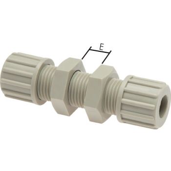 Straight bulkhead screw connections