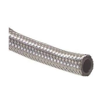 silver hoses with galvanised steel wire braiding (fuel hoses)