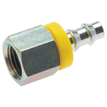 Push-in fittings with union nut, metric thread, 24° cone