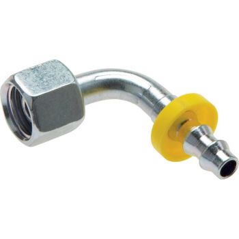 90°Push-in fittings with union nut, metric thread, 24° cone
