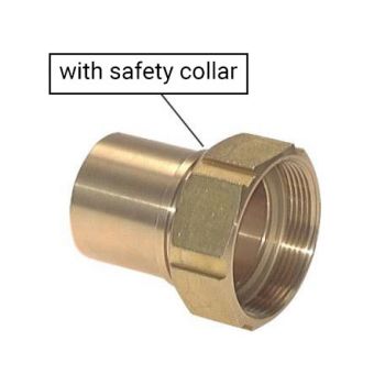 Hose nozzles with union nut and safety collar, Dimensions acc. to EN 14420-5 (Din 2817)