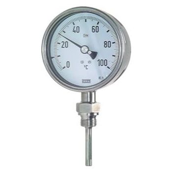 Vertical bimetallic thermometer without thermowell - chemical version, class 1.0