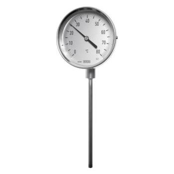 Vertical bimetallic thermometer without thermowell, 18 mm collar, class 1.0
