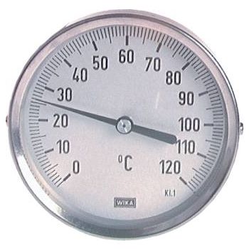 Horizontal bimetallic thermometer without thermowell - industrial version, class 1.0