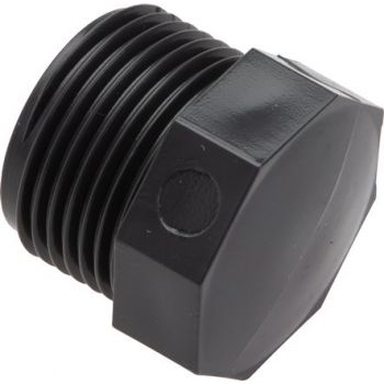 Closing plug with male thread, PVC-U (only for plastic thread), PN 16