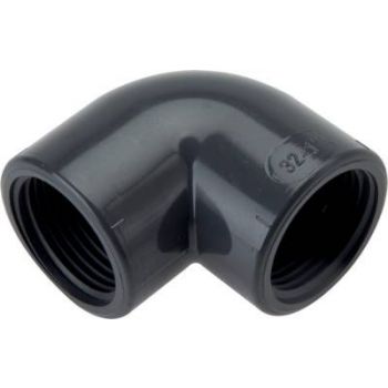 90° Elbow with female thread, PVC-U (only for plastic thread), PN 16