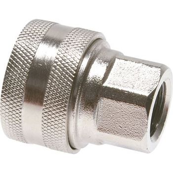 Couplings for washing machine hoses, without shut-off valve