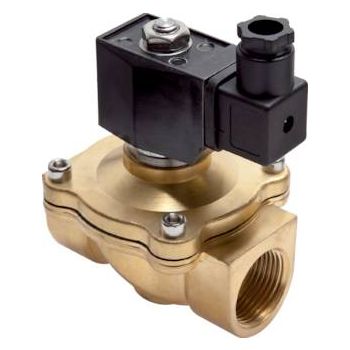 ZS Series 2/2 way solenoid valves made of brass, force pilot operated, Eco-Line