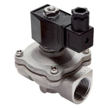 2/2 way solenoid valves made of stainless steel, force pilot operated, Eco-Line